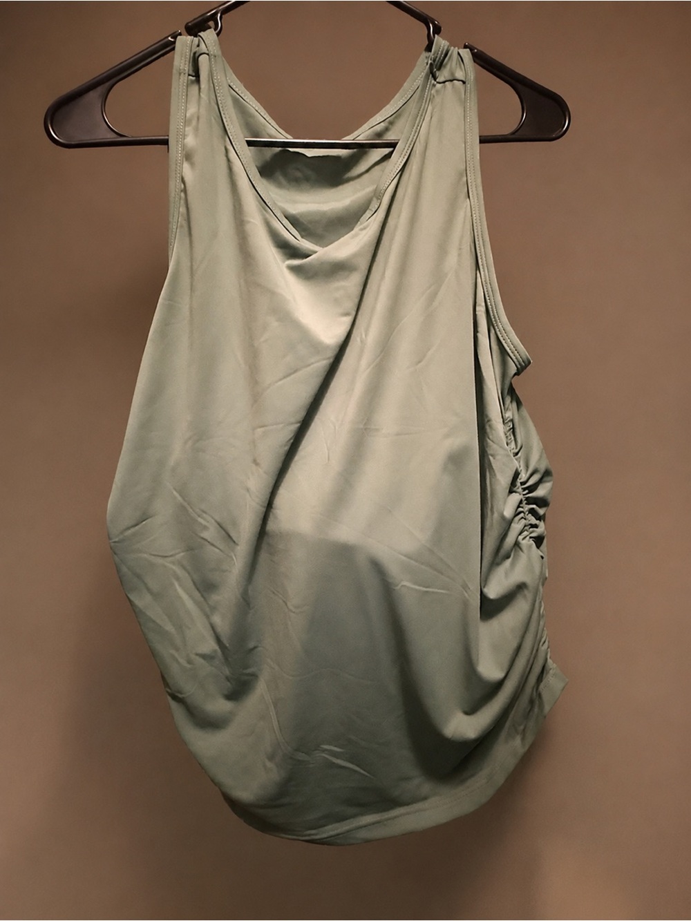 Halara Ruched Racerback Yoga Tank Top Green Size XL